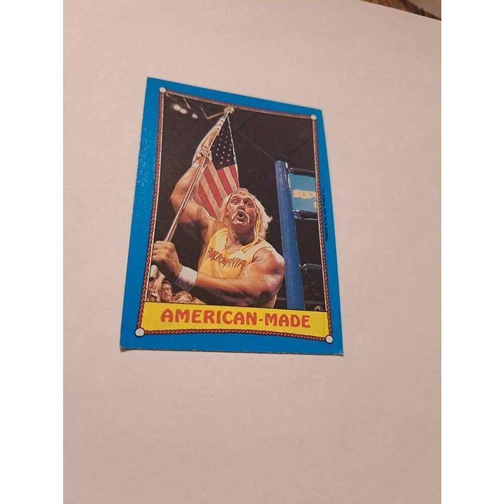 1987 Topps WWF Hulk Hogan #35 American Made Wrestling Trading Card Vintage